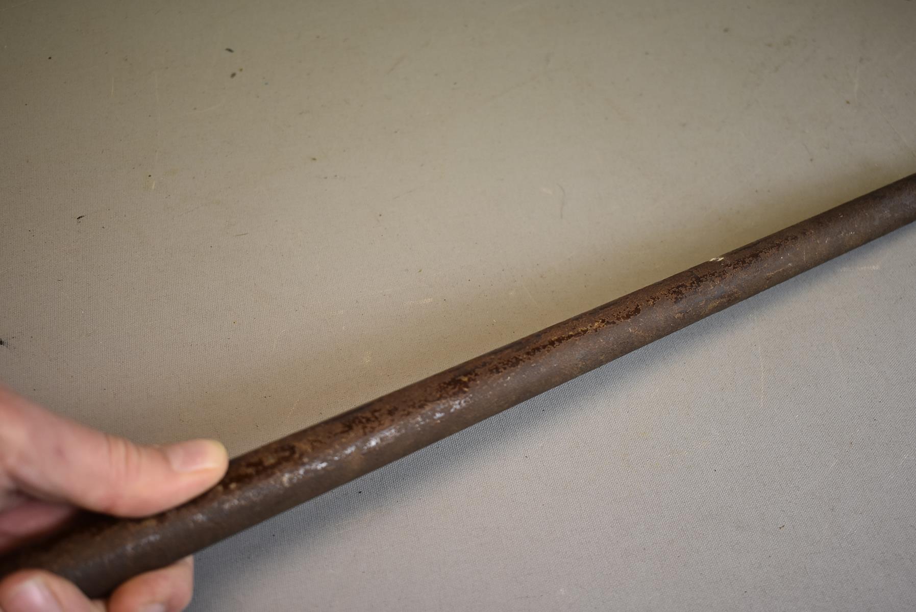 A 16-BORE PERCUSSION WALKING STICK SHOTGUN, 28.5inch sighted barrel, underhammer action, exposed - Image 8 of 8