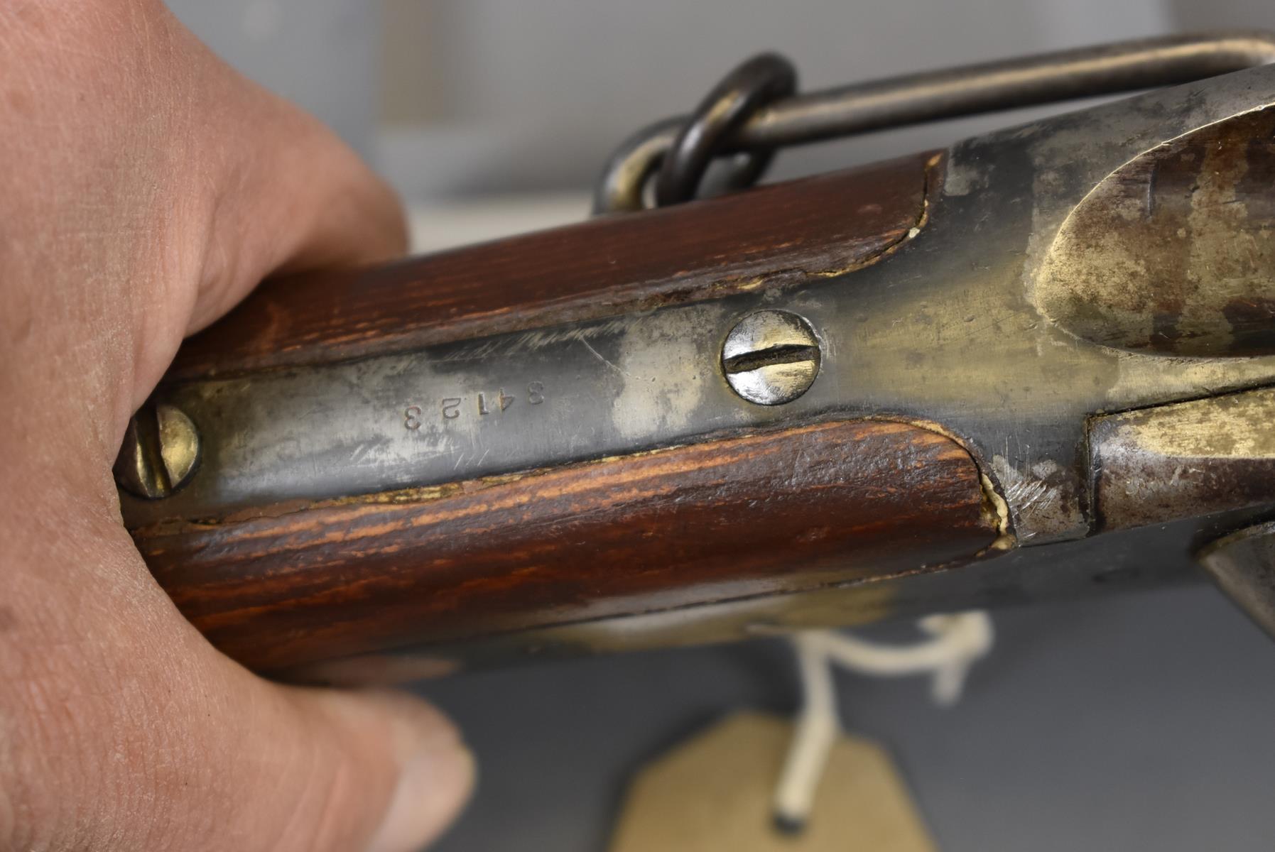 AN AMERICAN .56 CALIBRE SHARPS CARBINE, 22inch sighted barrel fitted with rear ladder sights, the - Image 6 of 10