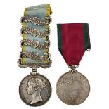 THE MEDALS OF LIEUTENANT J. BRETT OF THE RIFLE BRIGADE, the Crimean War pair comprising the Crimea