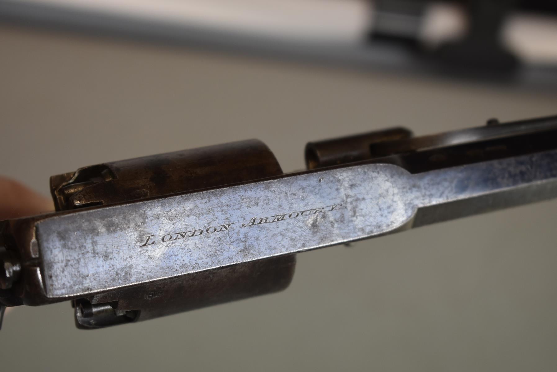 A SCARCE 54-BORE FIVE-SHOT PERCUSSION WAR DEPARTMENT MARKED BEAUMONT ADAMS REVOLVER, 5.75inch - Image 6 of 10