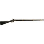 A RARE 22-BORE BAVARIAN ROYAL ARMY CADETS PERCUSSION MUSKET, 29.5inch sighted barrel, bevelled lock,