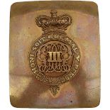 A WATERLOO PERIOD 1ST REGIMENT OF FOOT OR GRENADIER GUARDS OFFICER'S SHOULDER BELT PLATE, the