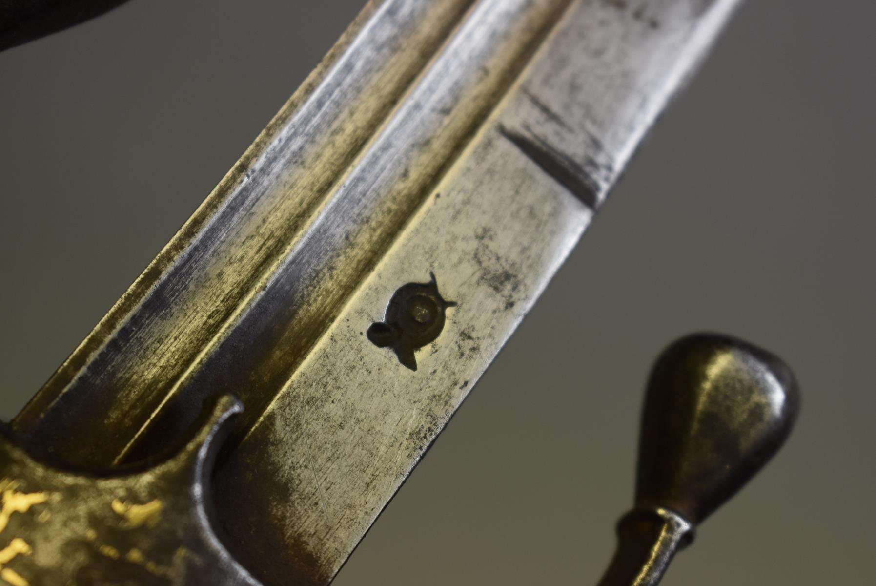 A 19TH CENTURY MOROCCAN NIMCHA OR SWORD, 86.5cm double fullered blade incised with various - Bild 3 aus 11