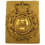 AN 83RD REGIMENT OF FOOT (COUNTY OF DUBLIN) OFFICER'S SHOULDER BELT PLATE, the stippled gilt plate