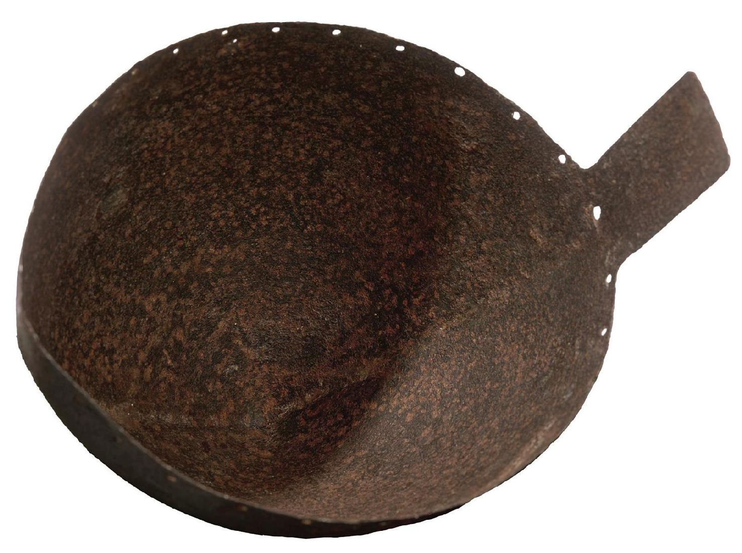 THE PROPERTY OF A GENTLEMAN: A 12TH CENTURY NORMAN NASAL BAR HELMET, the single piece skull drawn up - Image 4 of 21