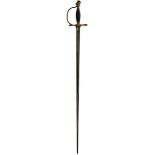 A 19TH CENTURY FRENCH INFANTRY OFFICER'S SWORD, 80.5cm fullered blade decorated with stands of