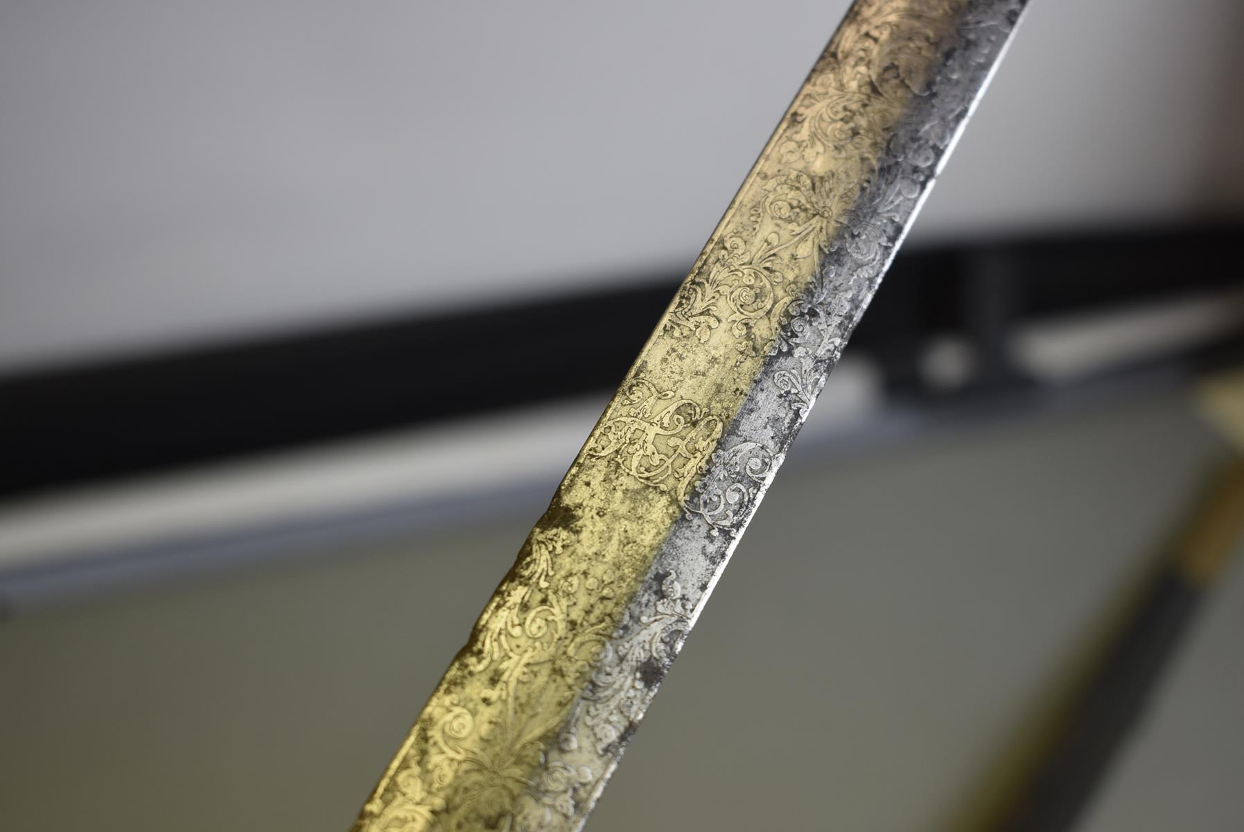 AN HONOURABLE ARTILLERY COMPANY OFFICER'S SWORD, 78.5cm flattened diamond section blade by Moore & - Image 6 of 12