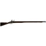 A .750 CALIBRE FLINTLOCK BROWN BESS, 41.5inch sighted barrel, border engraved bevelled lock marked