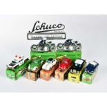 Schuco, 6 Micro Racer, 2x Motoracer 1006 + Schild