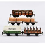 Märklin, 4 Güter + Langholzwagen