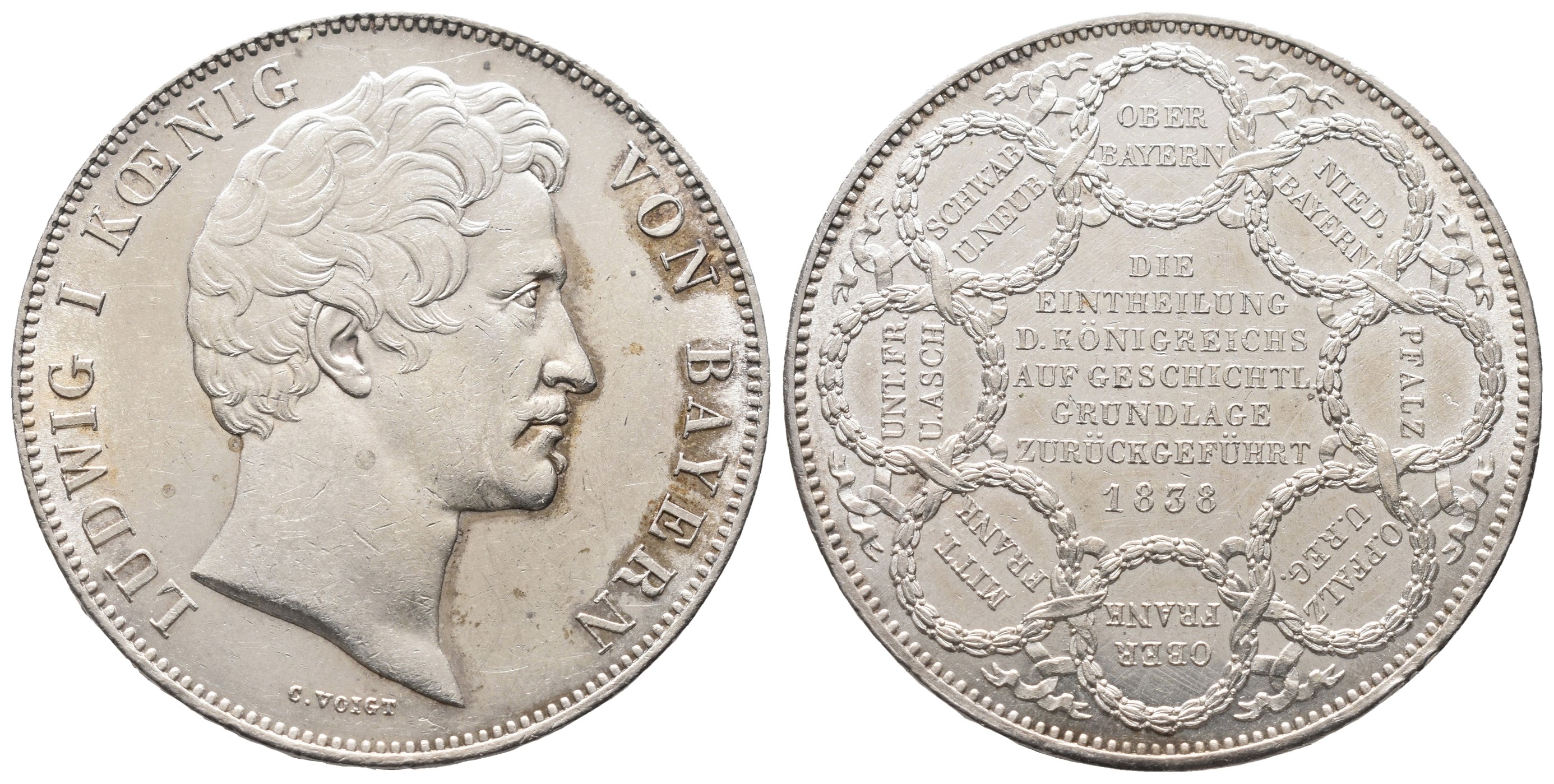 Bayern, Ludwig I. 1825-1848, Geschichtsdoppeltaler 1838