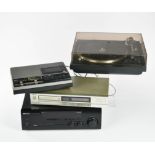 Konvolut Technik: Dual Plattenspieler, Technics CD Player SL-P111, Kenwood Receiver KRF-V5010