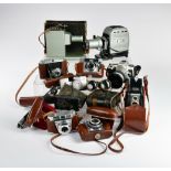 Kodak u.a., 8 Kameras, Stativ + 2 Dia Projektoren