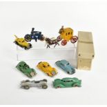 Tootsietoy, Dinky Toys u.a., Fahrzeuge + Kutsche