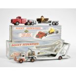 Dinky Supertoys, Mighty Antar Low Loader with Propeller + Tracteur Unic Transporter