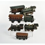 Bing, Bub + Märklin, Konvolut Loks + Wagen (2871 Midland Coach u.a.)