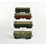 Märklin, 3 Personenwagen + 1 Packwagen