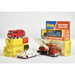 Dinky Toys, Maximum Security Vehicle, MB 600, Airport Fire Tender + Jones Fleetmaster