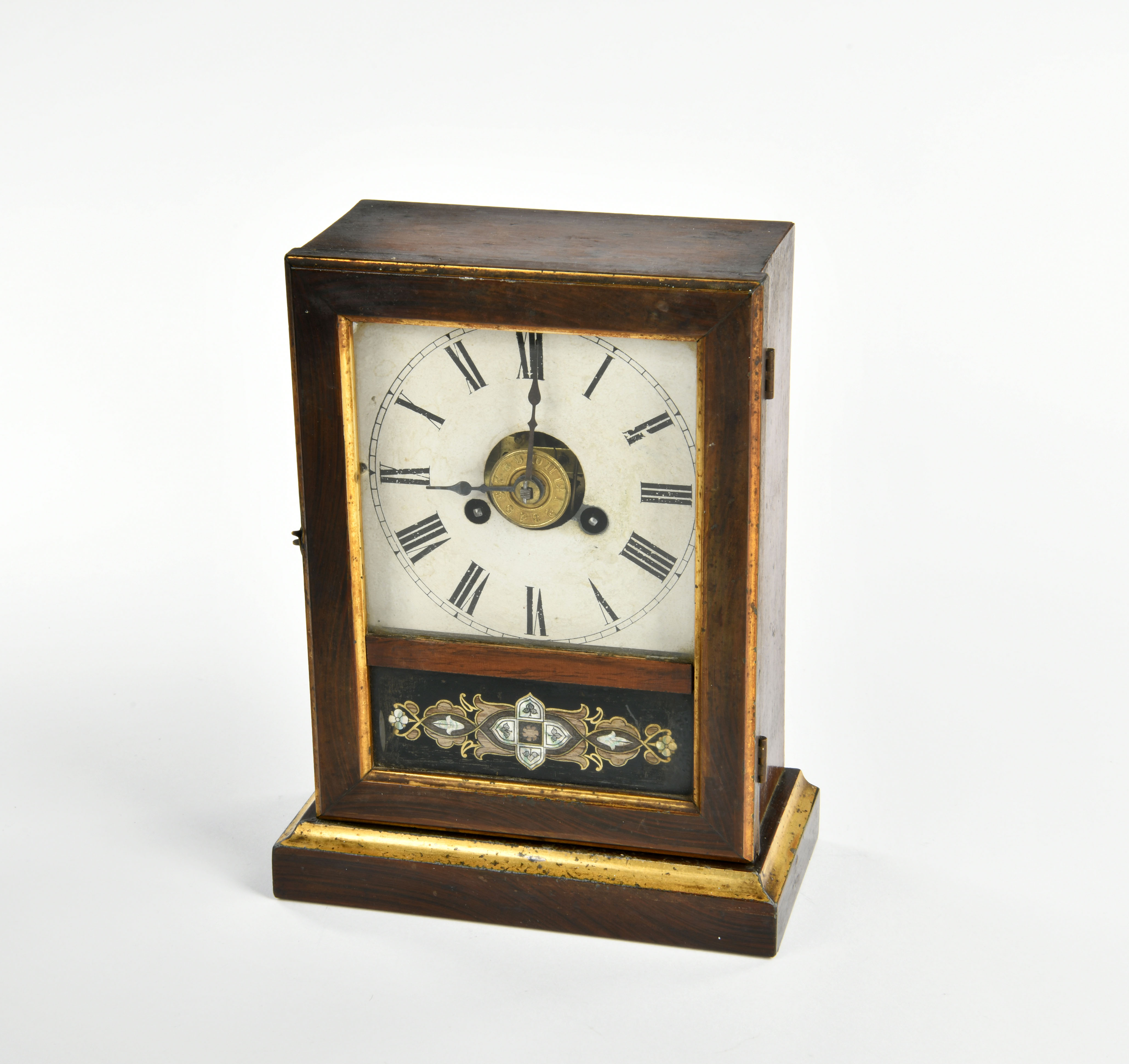 Pluribus Unum grandfather's clock around 1870, USA, 23,5x18x9 cm870, traces of age, clockwork,