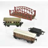 Märklin, Bing: 3 Wagen + Brückenteil