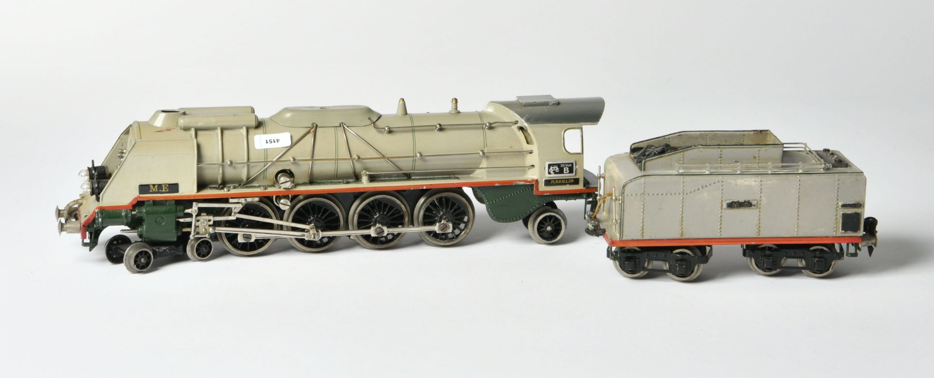 Märklin, loco ME 70/12920, Germany pw, gauge 0, paint d. on tender, otherwise very good condition - Image 2 of 2