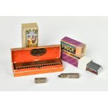 Hohner u.a., 3 Mundharmonikas + Silber Feuerzeug