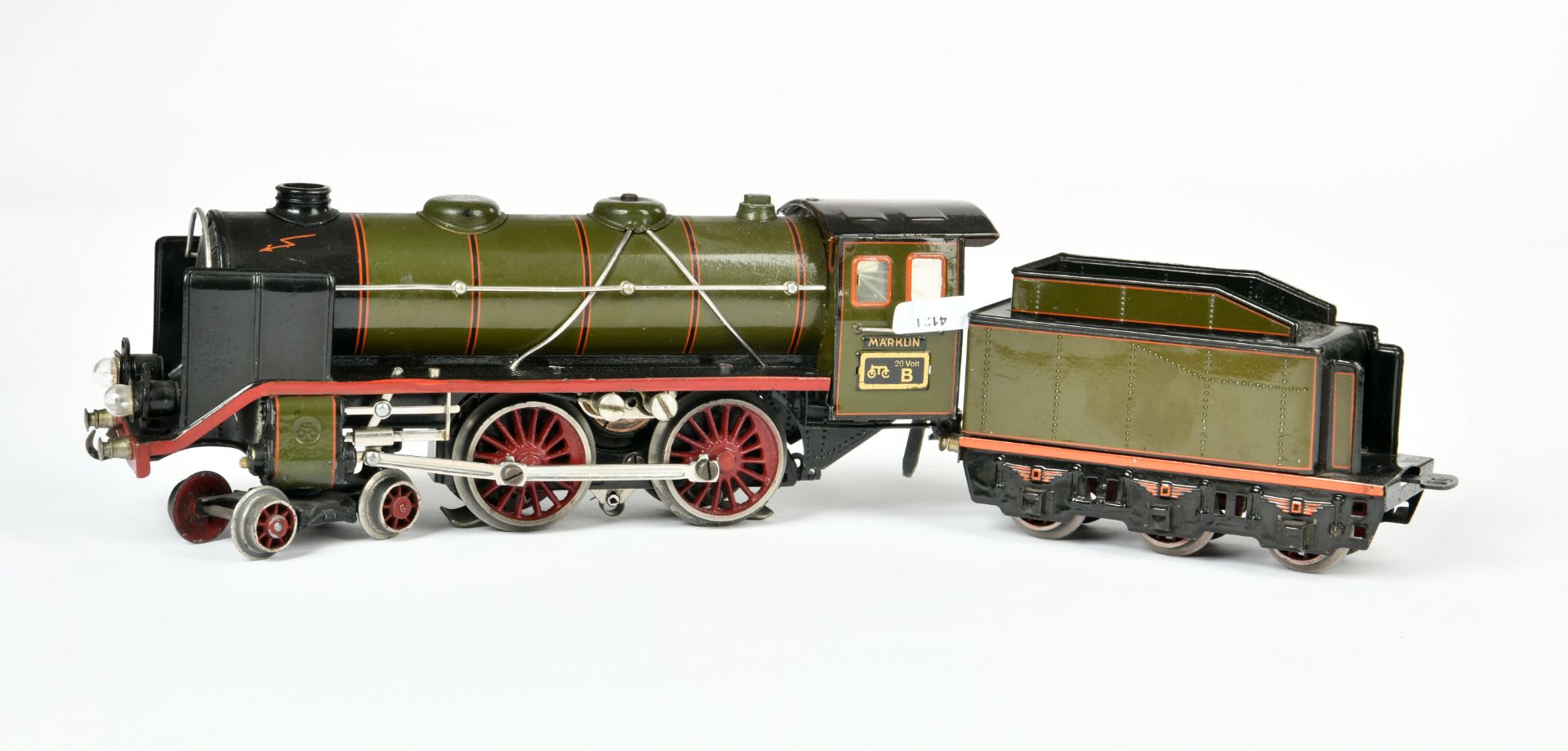 Märklin, loco E 66/12920, Germany pw, gauge 0, paint refinsihed on front of the kettle, otherwise - Image 2 of 3