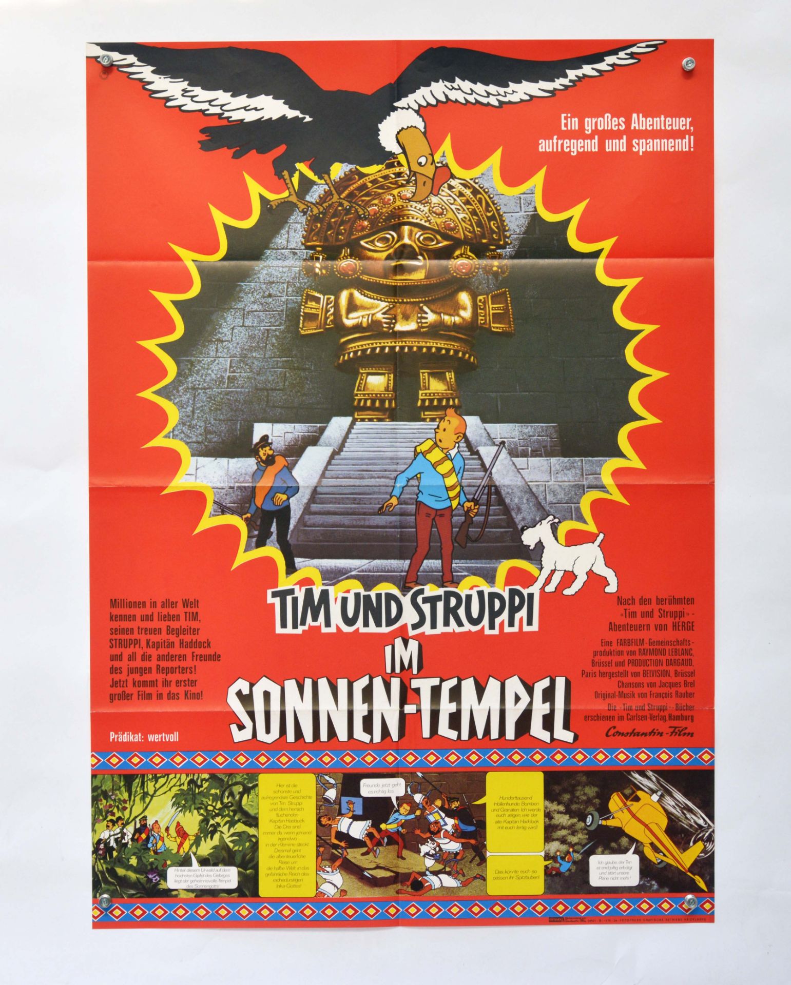 Film Poster "Tim und Struppi", folds, otherwise very good condition