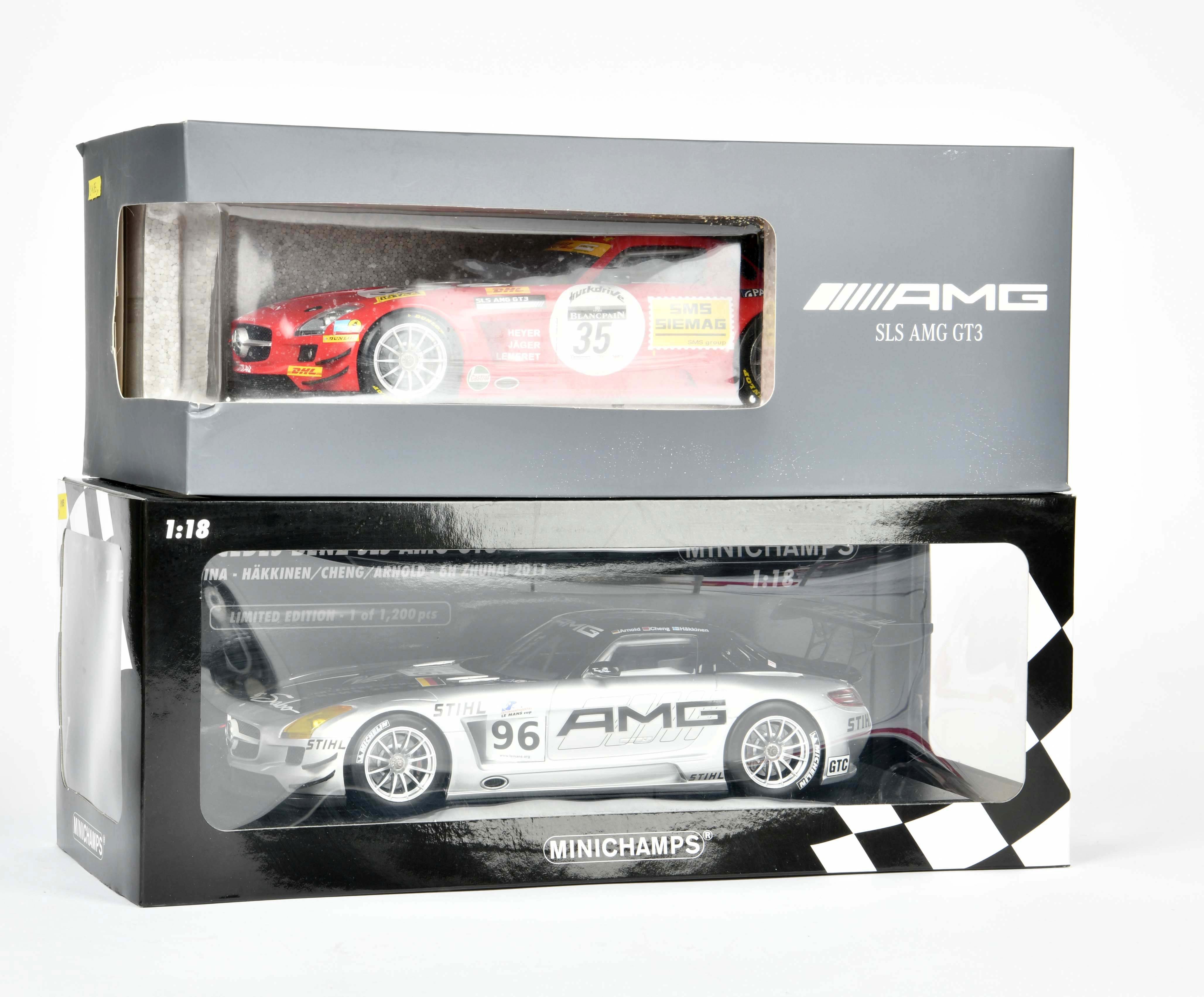 Minichamps, Pauls Model Art, 2x SLS AMG GT3