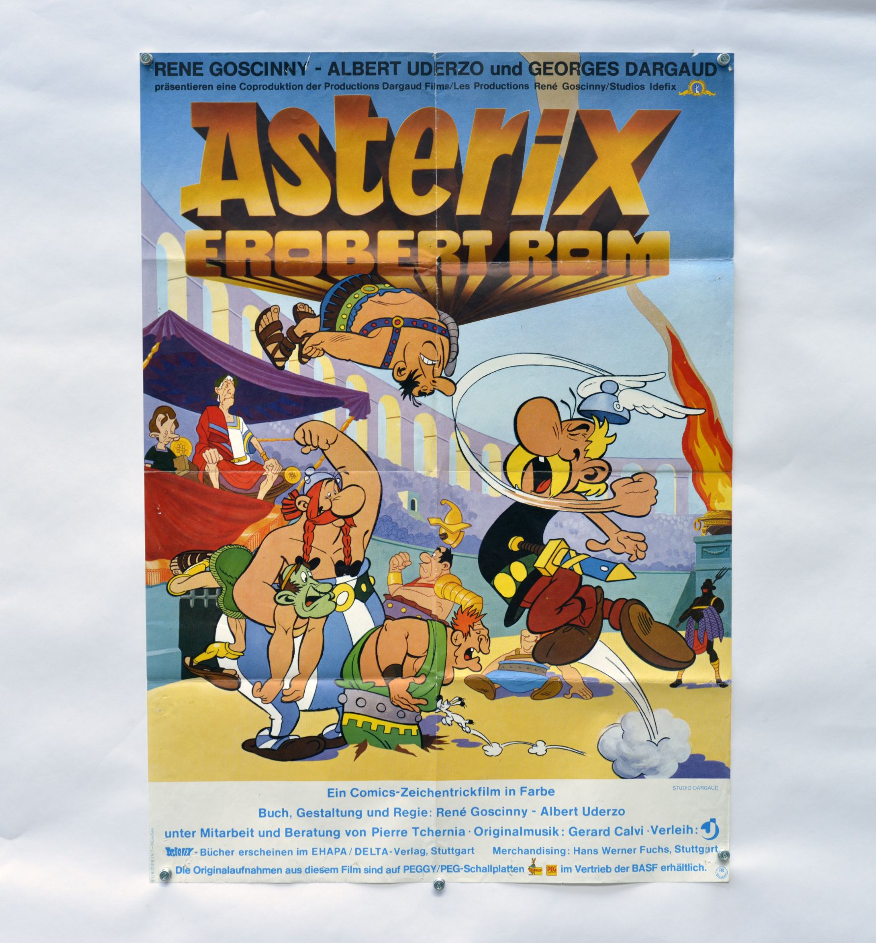 Film Poster "Asterix erobert Rom", folds, pinholes, min. torn