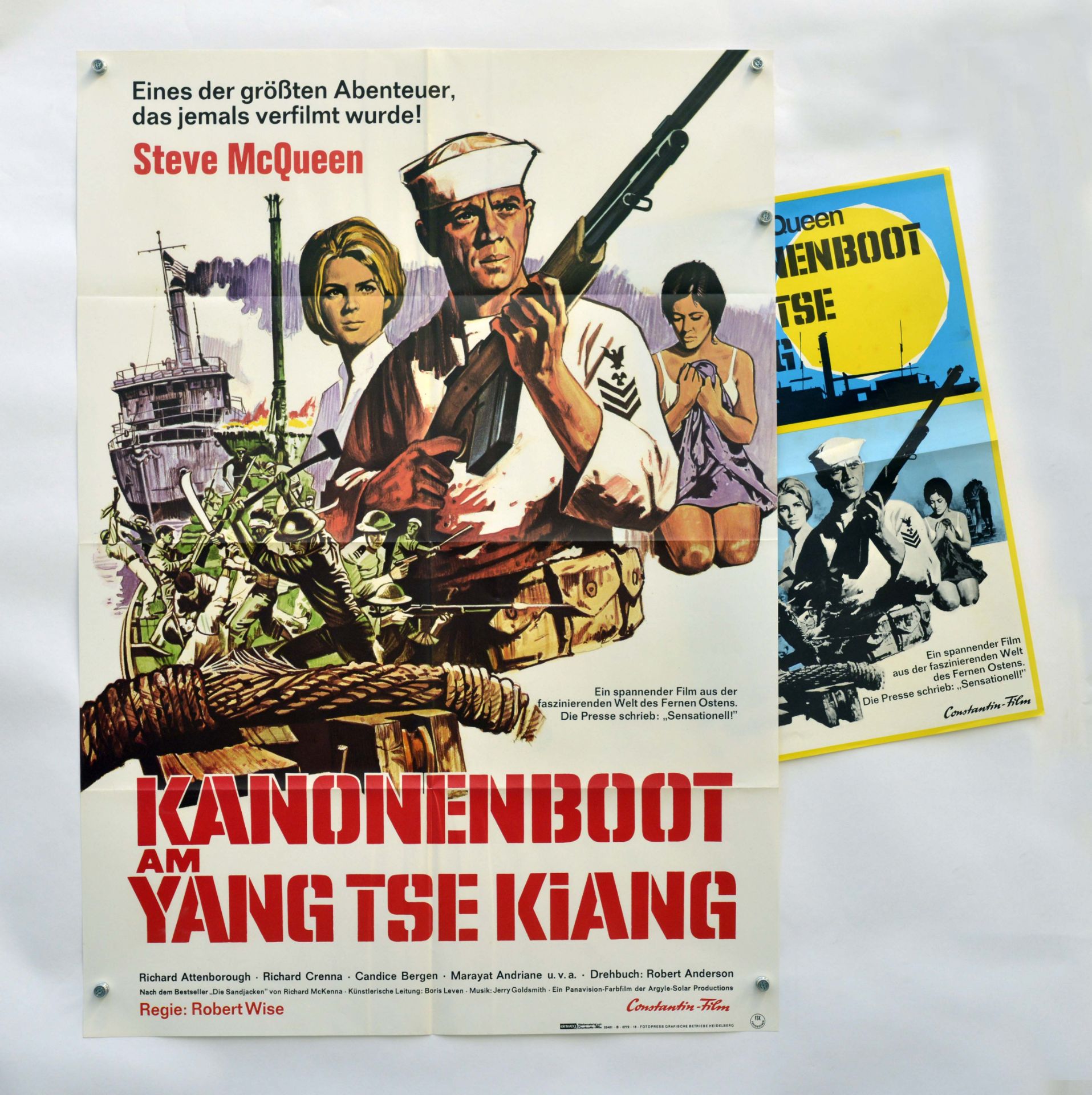 Film Posters "Kanonenboot am Yang Tse Kiang", folds, otherwise very good condition