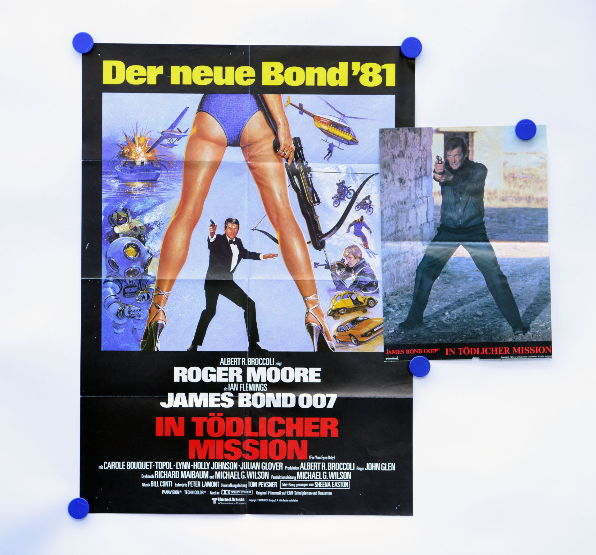 Film poster "James Bond - In tödlicher Mission", 60x84 cm, 1 posting image, min. traces of age,