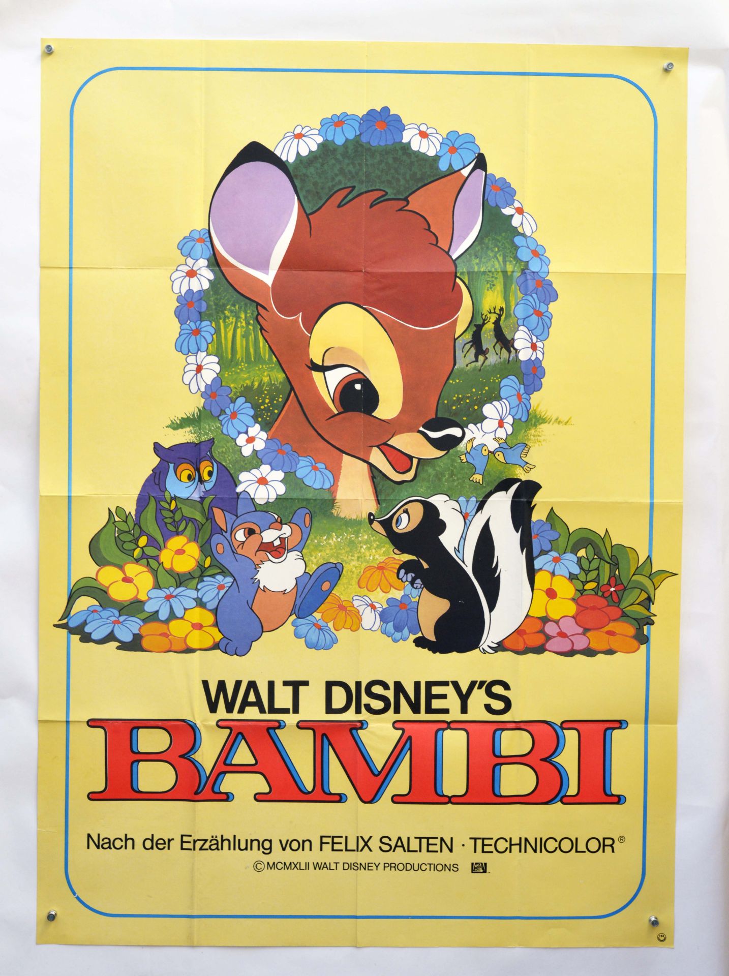 Film Poster "Bambi", folds, min. pinholes