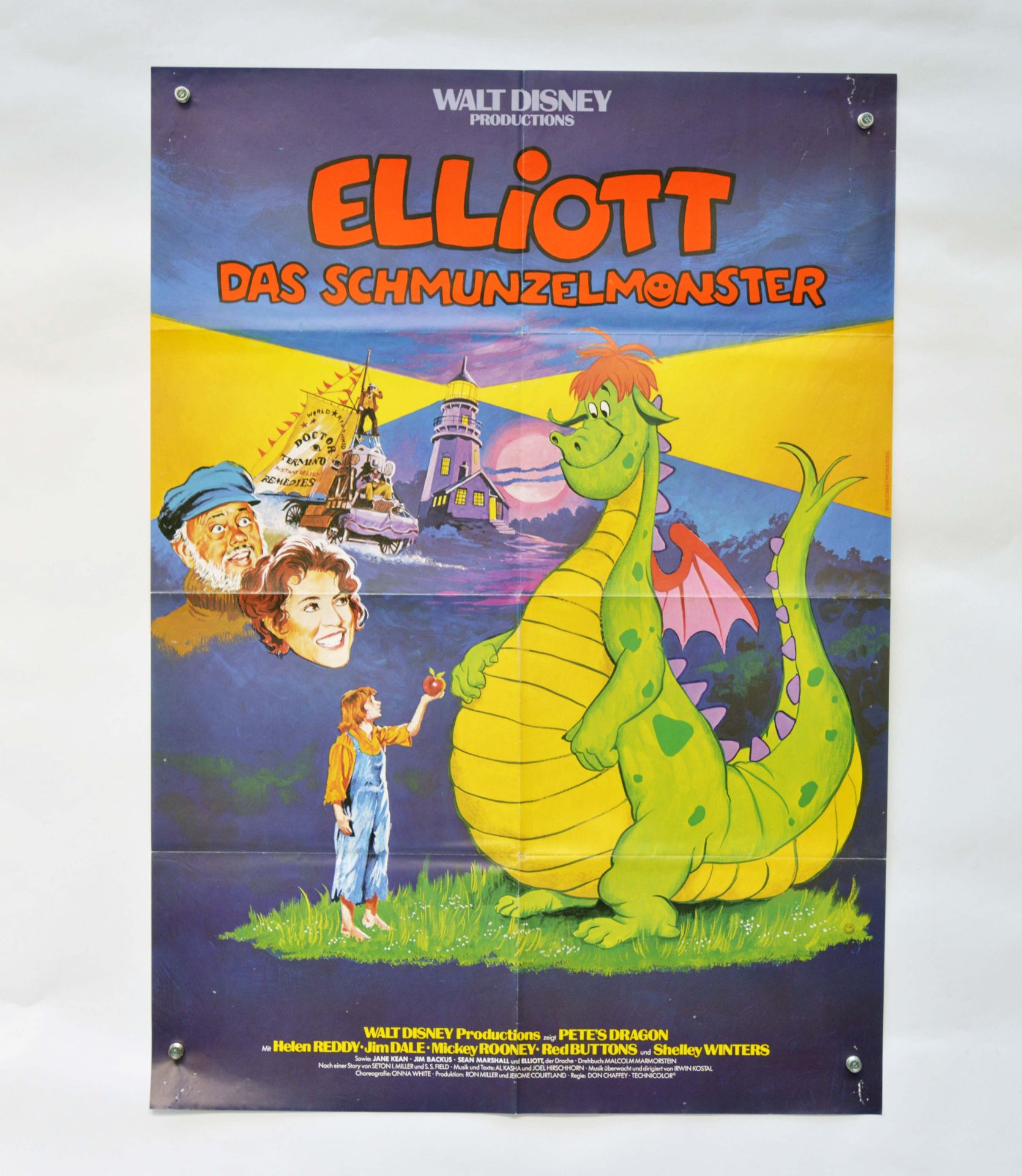 Film Poster "Elliott das Schmunzelmonster", folds, pinholes (torn)