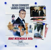 Filmplakat "James Bond - Sag niemals nie" + 16 Aushangbilder