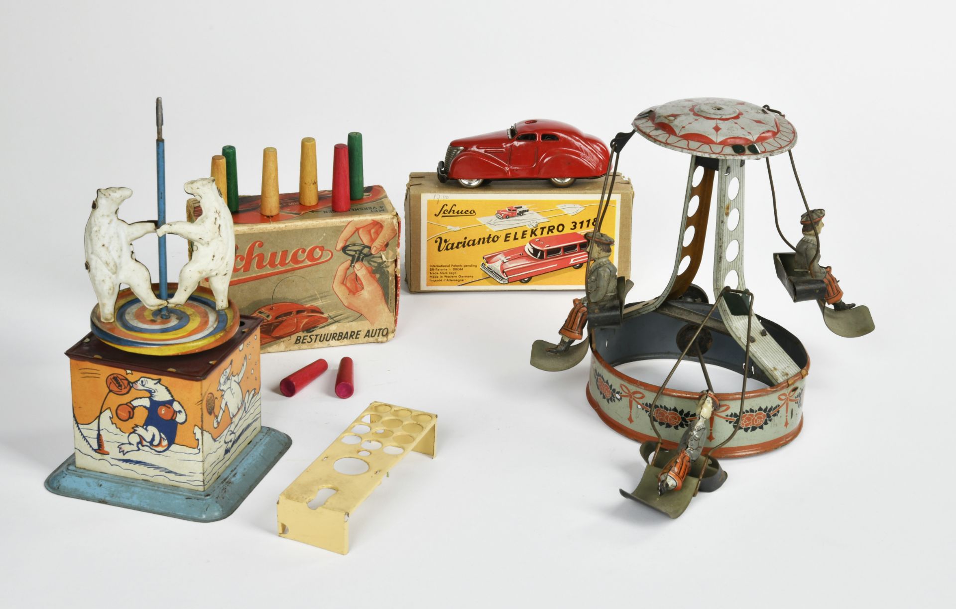 Bundle of tin toys, W.-Germany a.o., part. defects, not complete