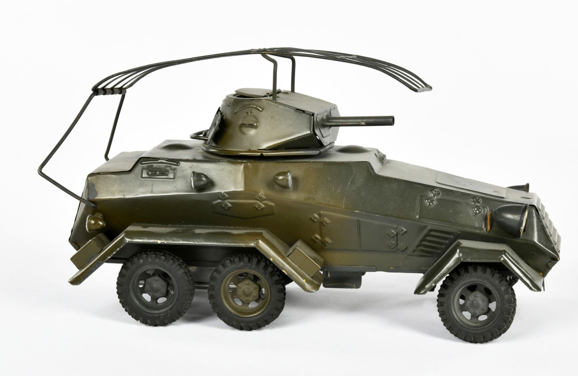 Lineol, Armoured Scout Vehicle, Germany pw, 26 cm, tin, cw ok, min. paint d., C 1- - Image 2 of 2