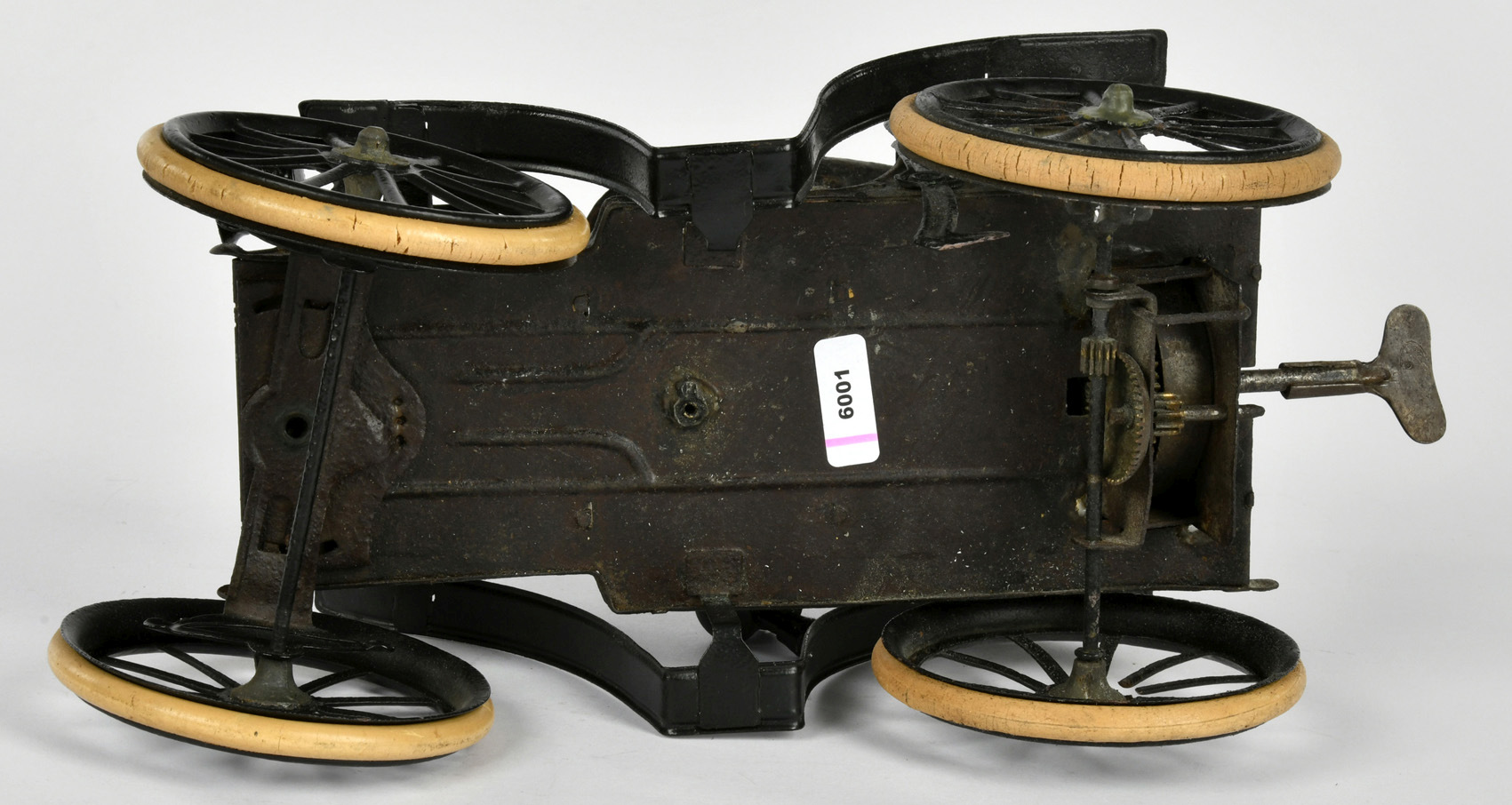 Günthermann, Vis a Vis motor carriage, Germany pw, 24 cm, tin, cw ok, paint d., one lamp holder - Image 3 of 3