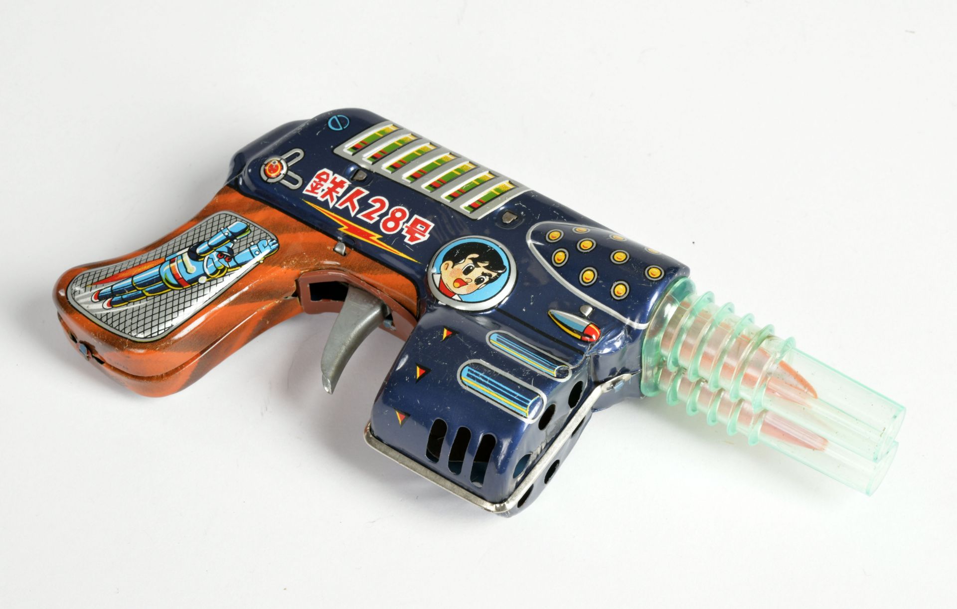 Nomura, Tetsujin Superhero Gun, Japan, 20 cm, tin, funct. ok, min. paint d., C 1-