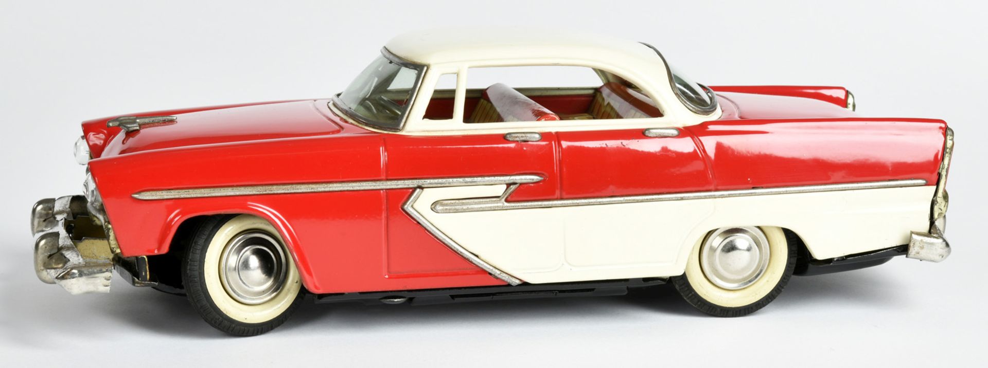 Alps, Mystery Car Plymouth Belvedere, Japan, 30 cm, tin, lights ok, drive defecktive, min. paint d., - Image 2 of 3