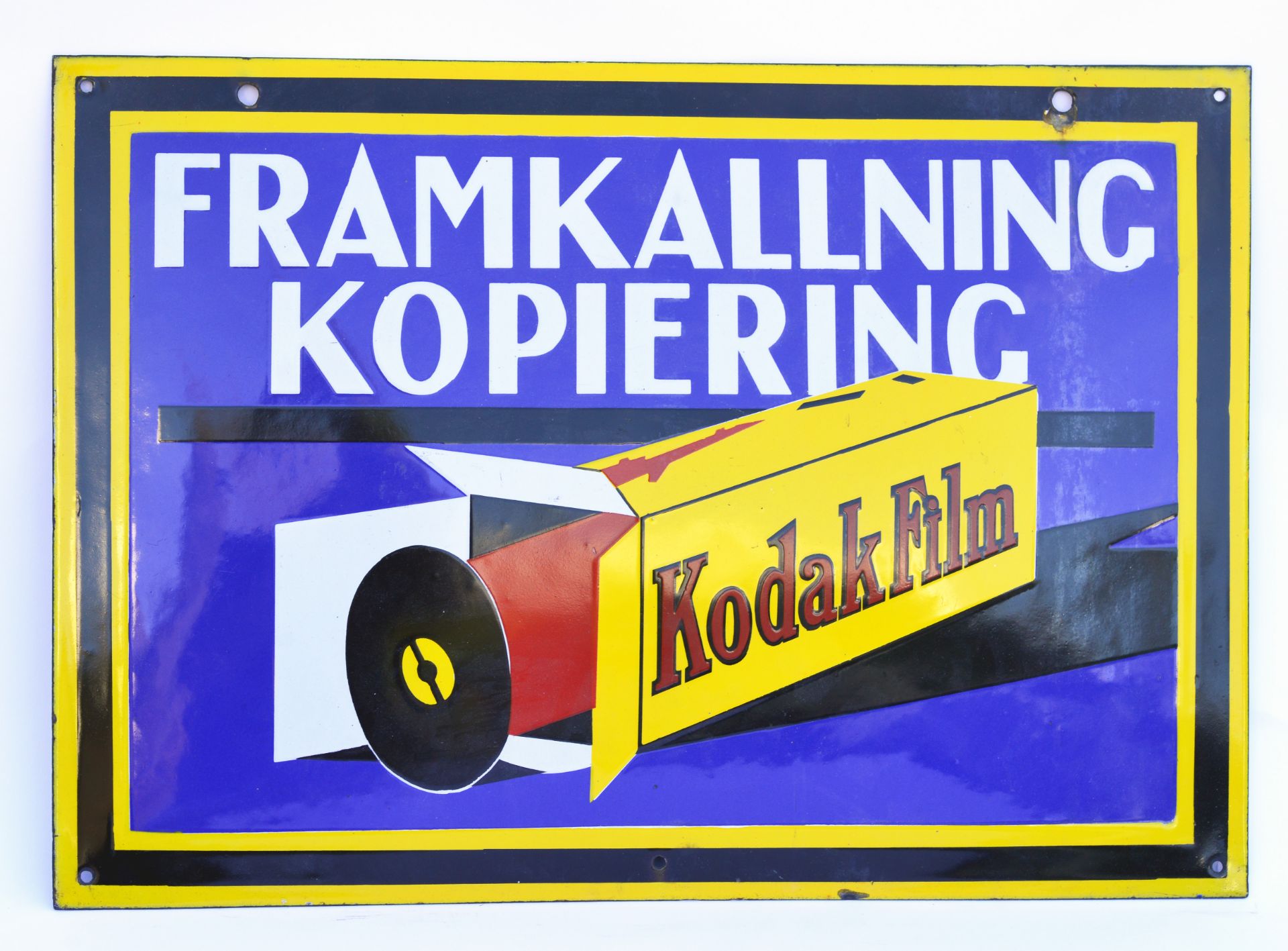 Kodak, enamel sign (Sweden around 1940), 50 x 35 cm, C 1-