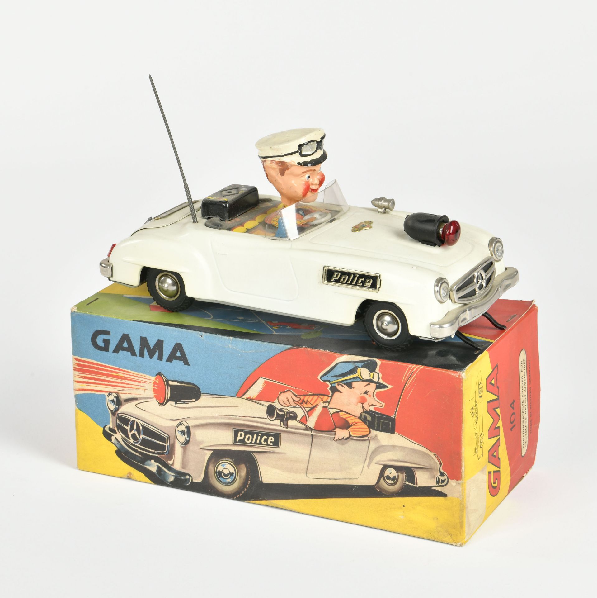 Gama, Troxi Police, W.-Germany, 23 cm, tin, paint d., box C 1-, C 1-