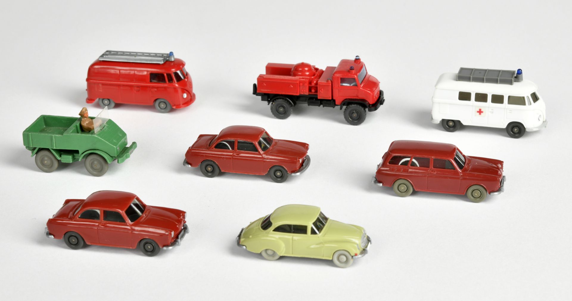 Wiking, 8 vehicles, VW a.o., W.-Germany, 1:87, plastic, C 1-2