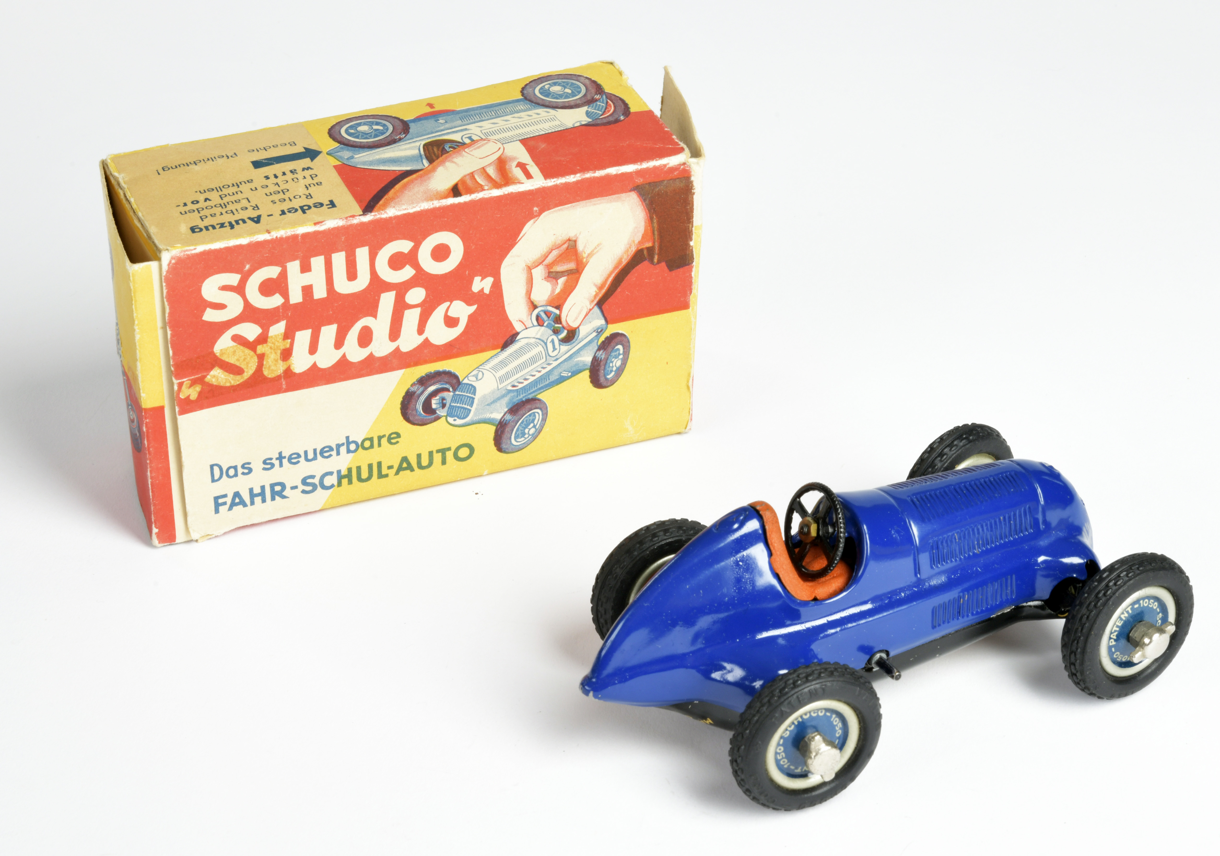 Schuco, Studio Racer, US Z. Germany, 14,5 cm, tin, cw ok, box C 2, C 1 - Image 3 of 4