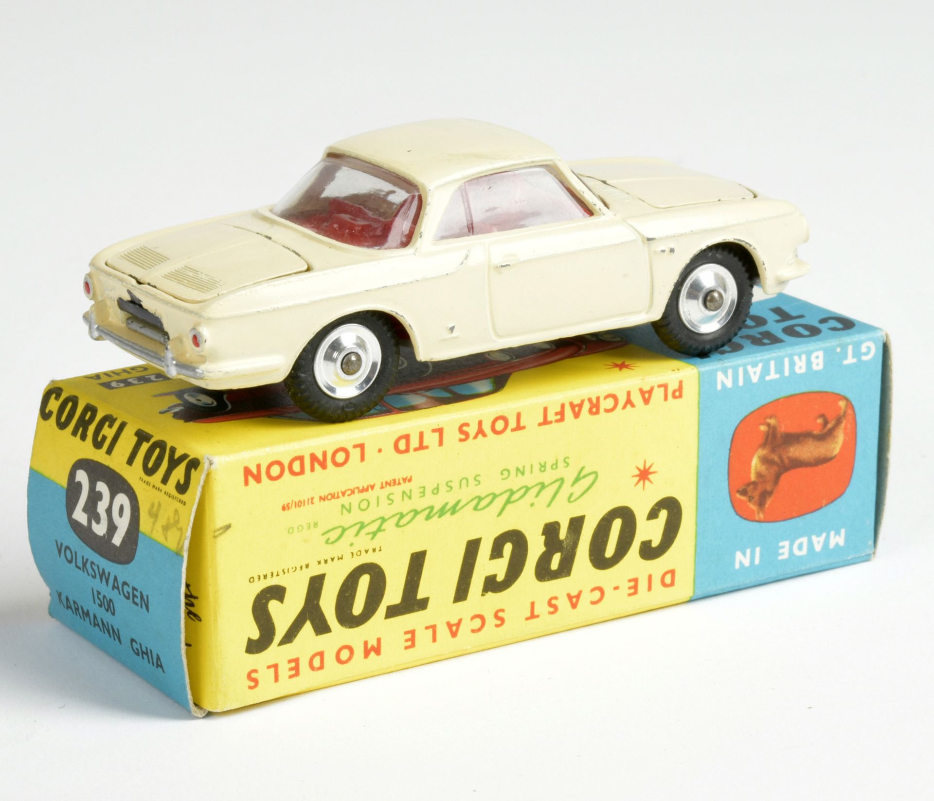 Corgi Toys, 239 VW 1500 Karmann Ghia, Great Britain, 1:43, diecast, box C 1, C 2+ - Image 3 of 3