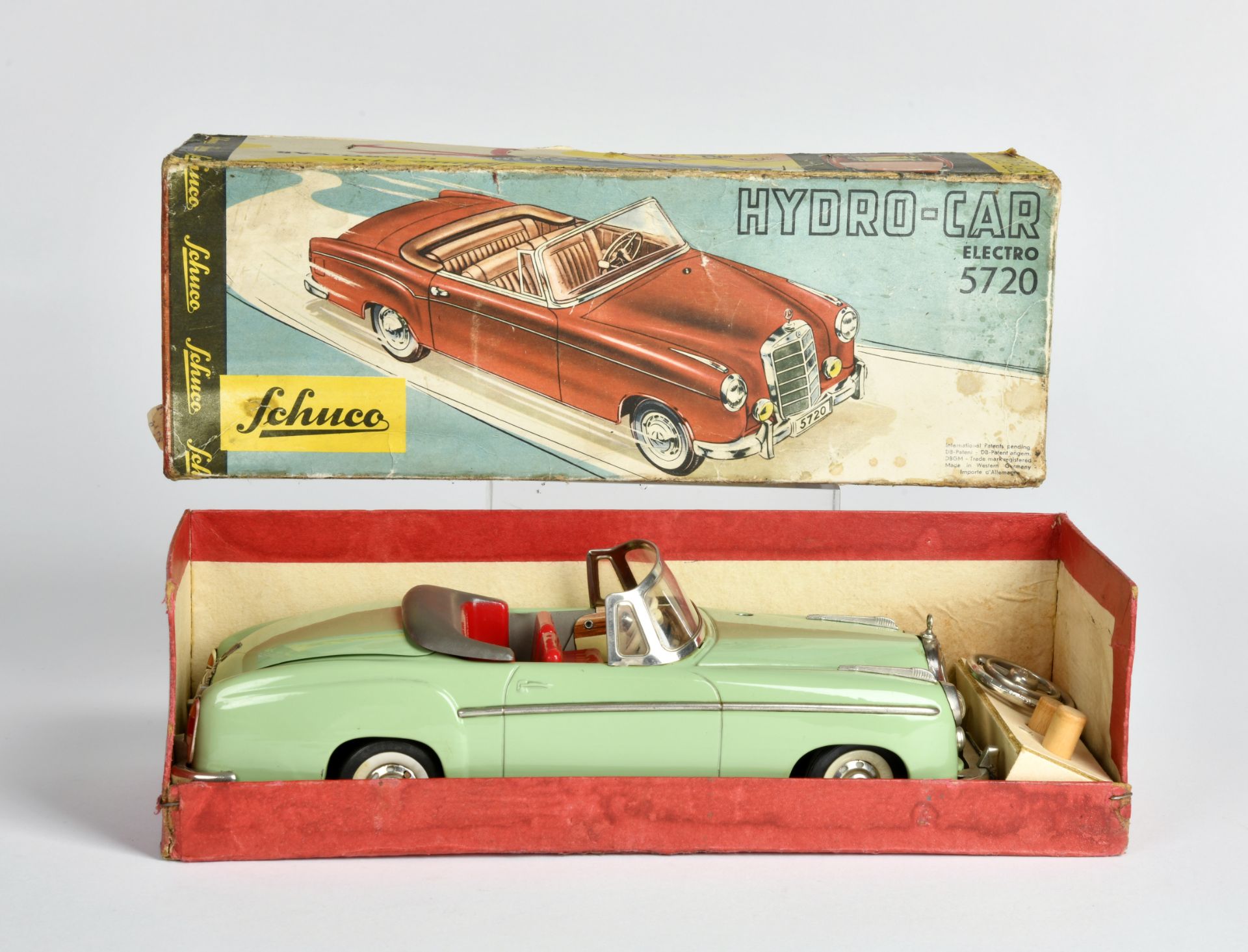 Schuco, Hydro Car, W.-Germany, tin, function ok, box C 2-3, C 1