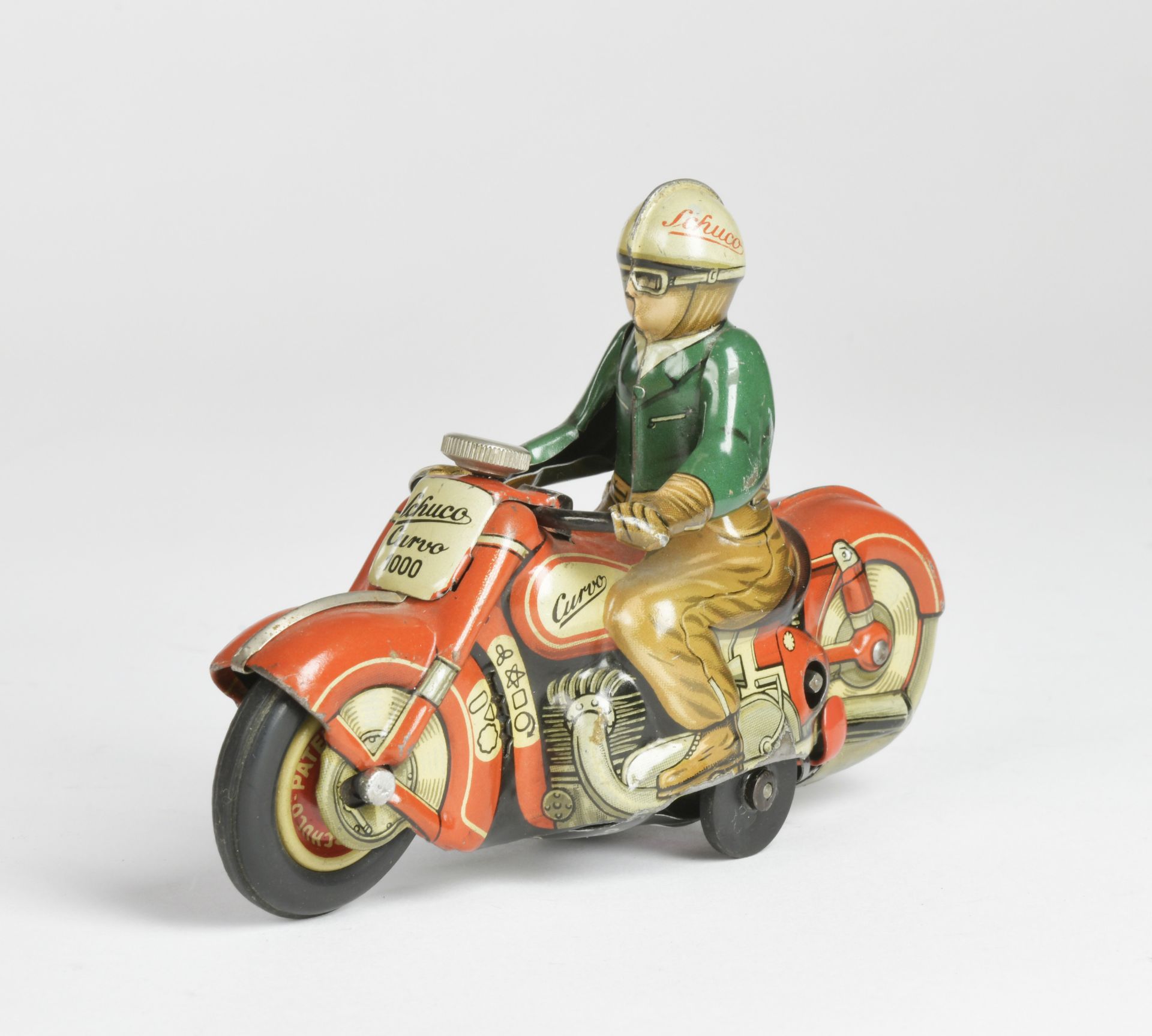 Schuco, motorcycle Curvo 1000, US-Zone Germany, tin, cw ok, min paint d., C 2+