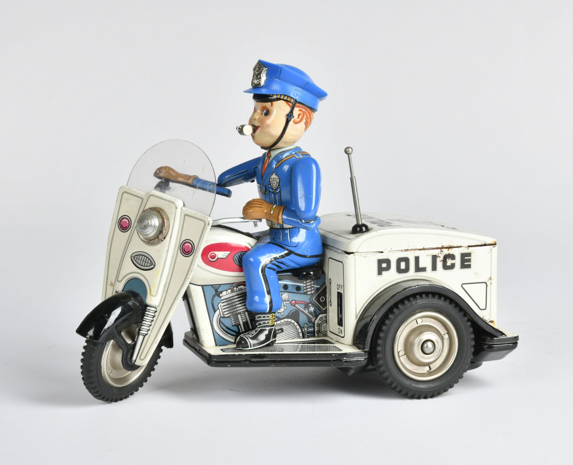 Nomura, Police Patrol Tricycle, Japan, 25 cm, drive ok, paint d., C 2-