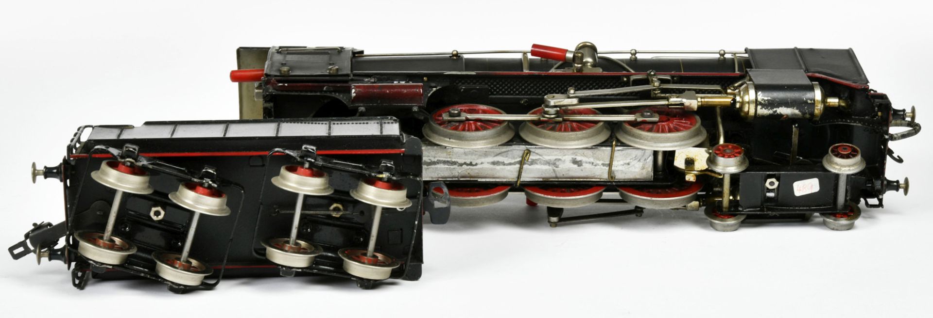 Märklin, spirit steam locomotive HR 4920, Germany pw, gauge 0, tin, paint d., C 2+ - Image 3 of 4