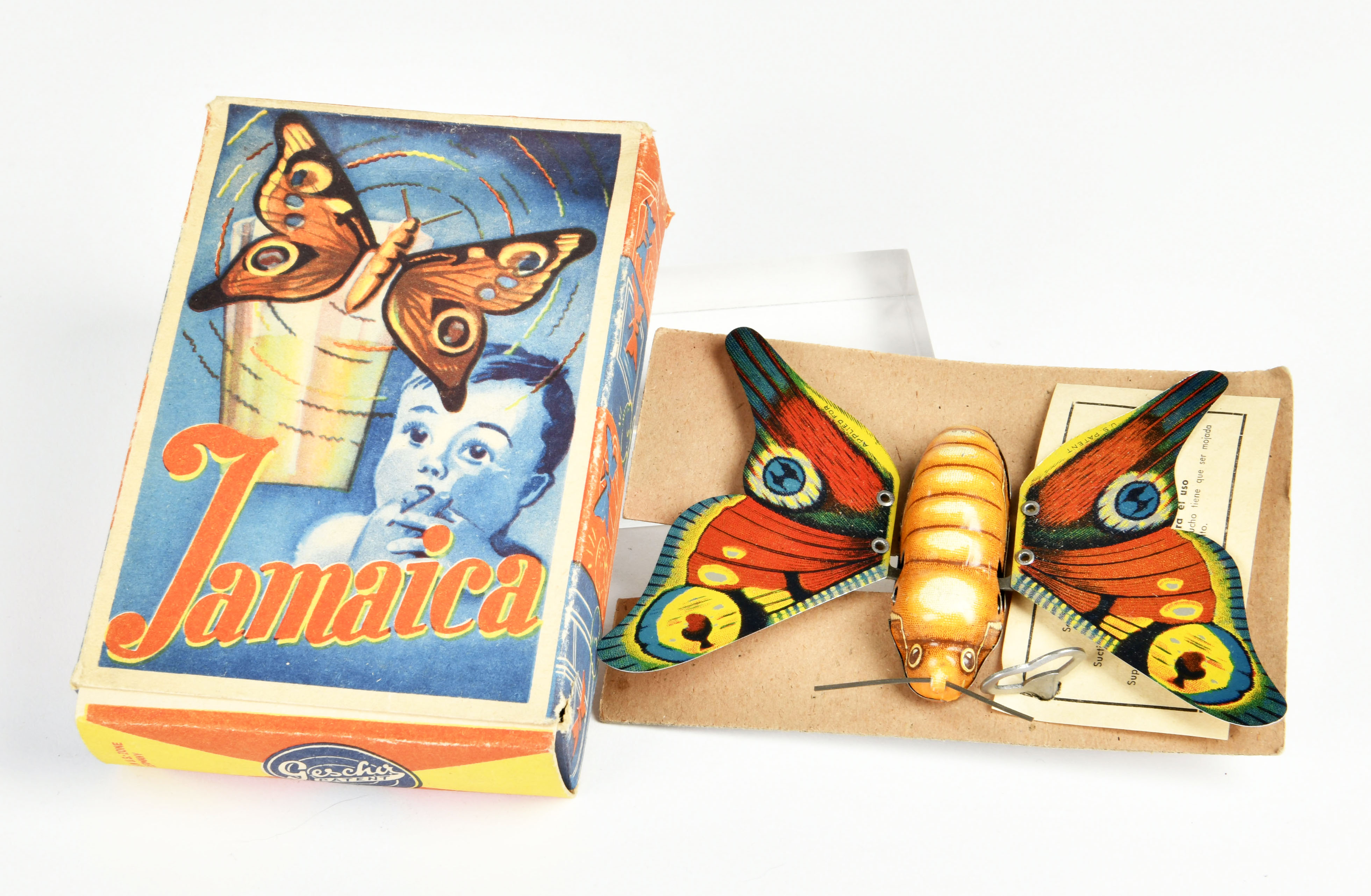 Gescha, butterfly, US Z. Germany, tin, 14cm, box C 1, C 1 - Image 2 of 2